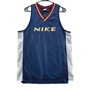 Vintage Nike Basketball Jersey Tank Top Mens Size Medium Blue